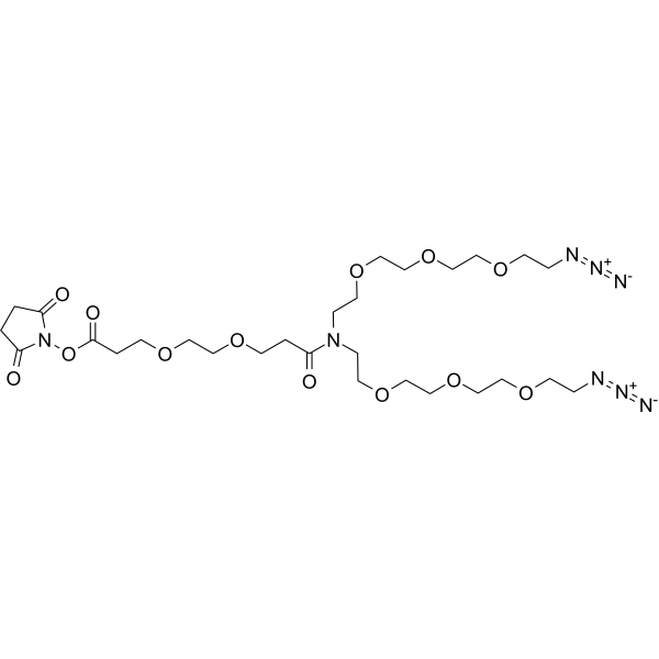 N-(NHS ester-PEG2)-N-bis(PEG3-azide)
